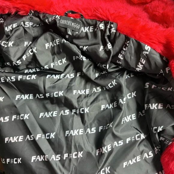 Current Mood Racked Up Faux Fur Jacket - Picture 10 of 10